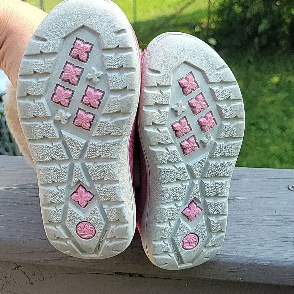 Timberland HLBRY pink toddler boots size 7